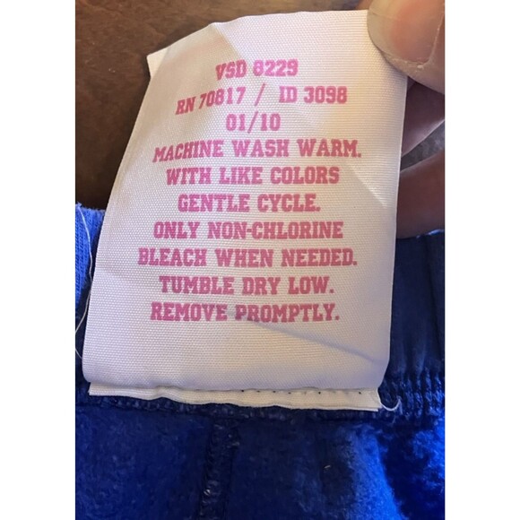 PINK Victoria's Secret Chicago Cubs Blue Logo Sweatpants Small MLB 7/8th Love - Picture 8 of 8